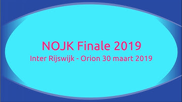 Finale Nederlandse kampioenschappen NOJK JB 2019 Inter Rijswijk - Orion