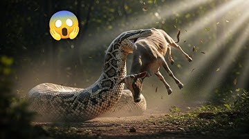 Brave Heroes Save Cow baby😰from Giant Python