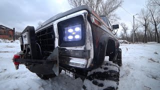 Трофи трасса в Саратове полное прохождение зимой trx 4 g500, land rover defender, ford bronco RC CAR