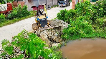 First Start a New Landfill Project! Skill Driver Dozer D20P Pushing Stone to Delete Small Forestry