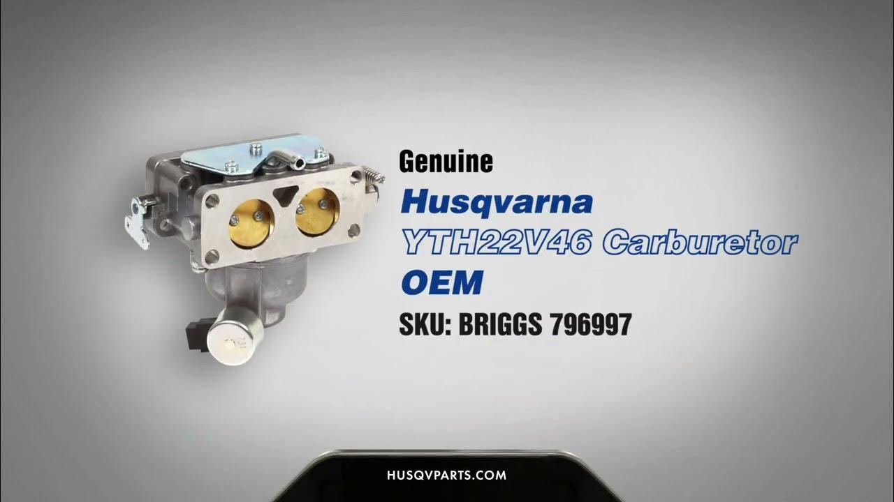 Husqvarna YTH22V46 Carburetor BS 796997 OEM - YouTube