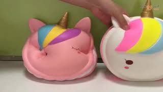 9.8Inches Squishy Macaron Unicorn Jumbo 25cm Slow Rising Toy Soft Animal Cake Gift Collection - Pink screenshot 5