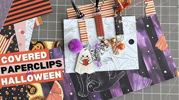 How to Make Covered Halloween Paperclip Charms | Spooky Junk Journal, Cards & Scrapbook Accessories