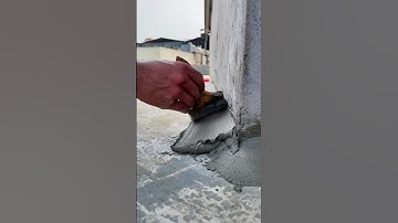 Wall waterproofing slope cement filling process