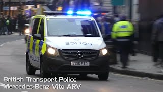 Full British Transport Police Armed Response Vehicle Mercedes Vito responding on lights and sirens Update