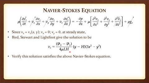 18 Laminar Flow in Cartesian Coordinates