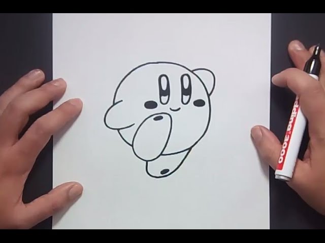 Como dibujar a Kirby paso a paso - Videojuegos Kirby | How to draw Kirby -  Kirby video games - thptnganamst.edu.vn