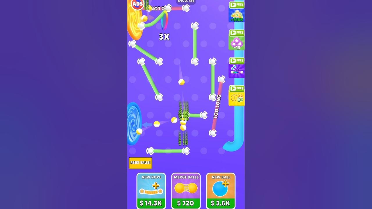 guys i just made a glitch in balls'n ropes YouTube