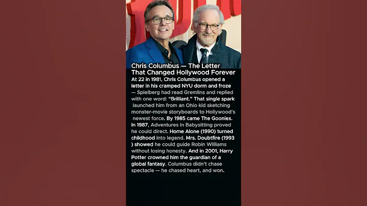Chris Columbus — The Letter That Changed Hollywood Forever 📬✨