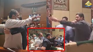 TU BADMASH HAI? | HEAVY FIGHT IN SINDH ASSEMBLY Between PTI and PPP Members