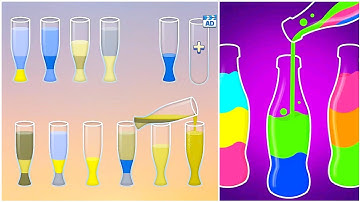 Water Sort Puzzle Gameplay 10 , Android Games ios Walkthrough Simulator Think Brain Puzzle