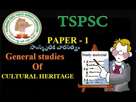 CULTURAL HERITAGE  in telangana  STUDY MATERIAL FOR TSPSC, APPSC, Other Competitive studies