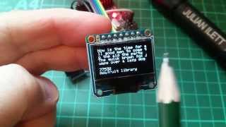 tested: display libraries - adafruit, u8glib, homebrew code