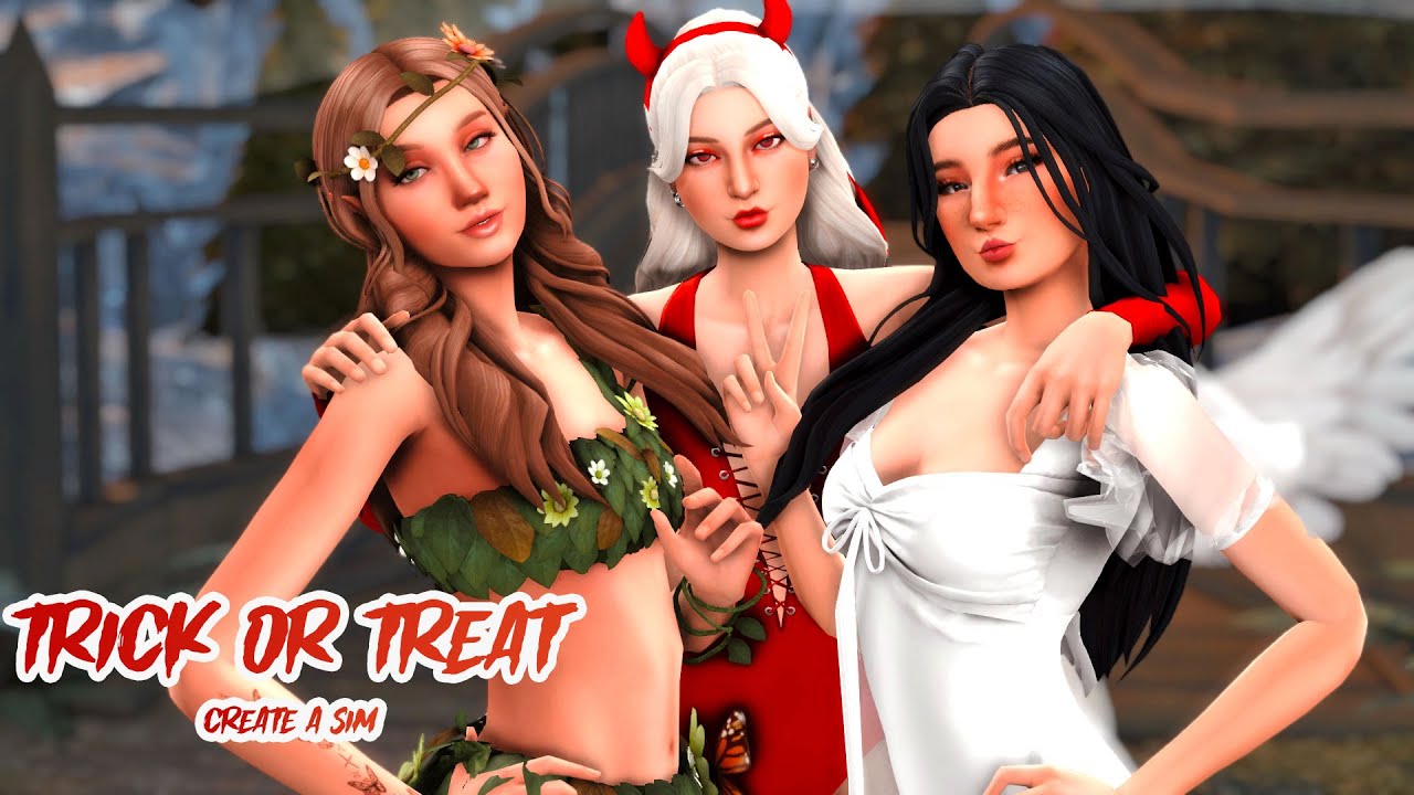 Trick Or Treat 🎃// The Sims 4 CAS + CC Links YouTube