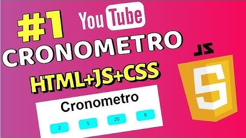 Como Crear un Cronómetro En Vivo Con HTML, CSS Y JS || Tutorial Paso a Paso