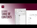 clickable pdf bookmarks table of contents from indesign