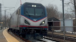 Amtrak action in Mystic, Connecticut