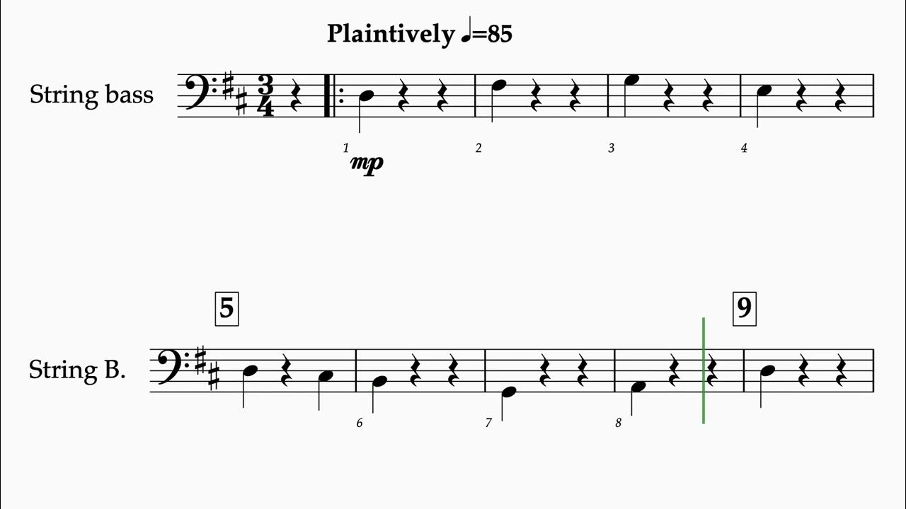 Ashokan Farewell bass YouTube