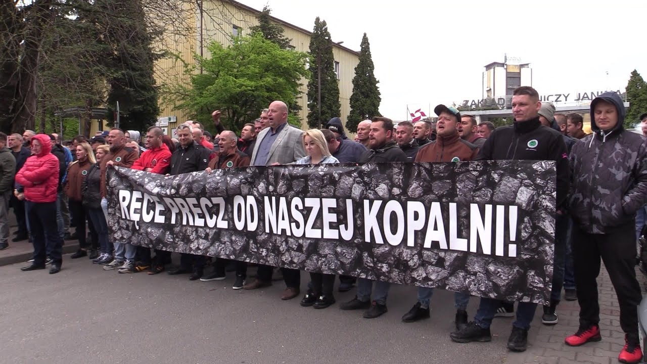 Pikieta przed kopalnią Janina w Libiążu 08.05.2023