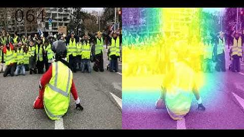 XAI : Occlusion with decreasing patch size on a yellow vest image