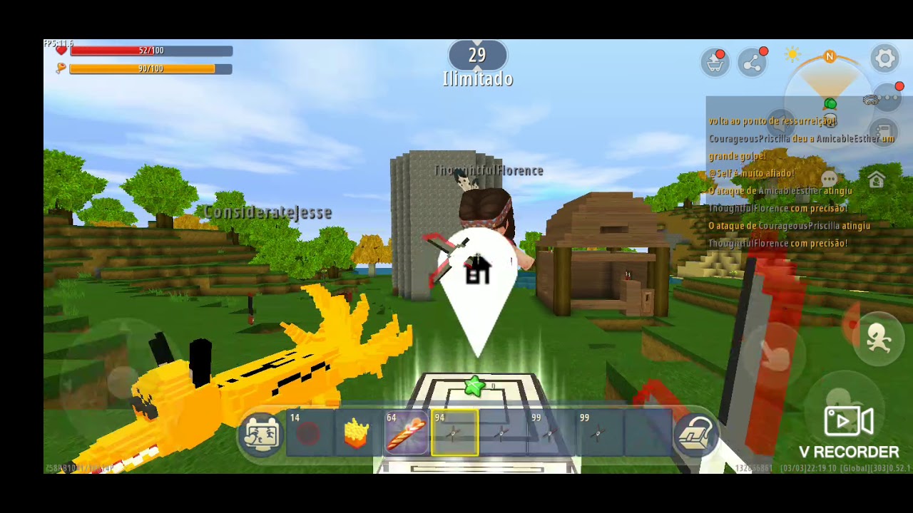 gui e Mateus e Felipe matando uma menina bem irritante no Mini world