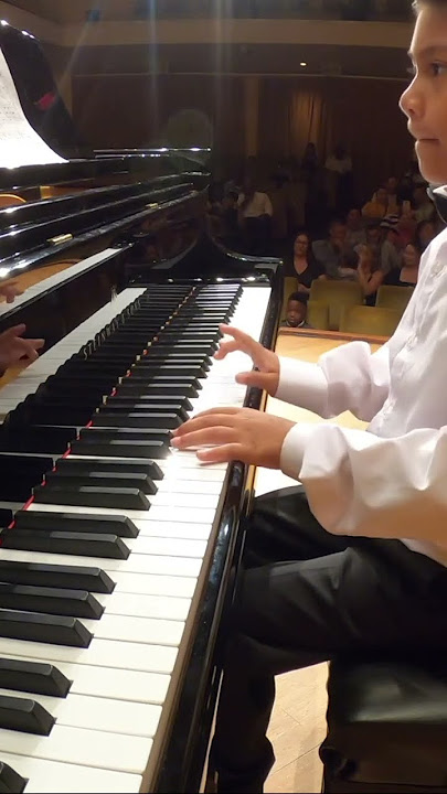 Sebastian performing Minuet No. 3 by Bach #feeling #music #musicality #youngpianist #trending #fyp