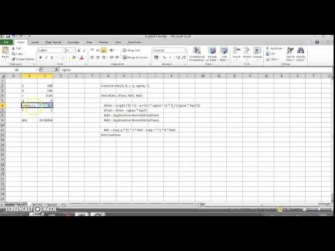 Introduction to Implied Volatility using Excel Goal Seek