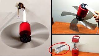 How to make a moving ceiling fan from an old flashlight