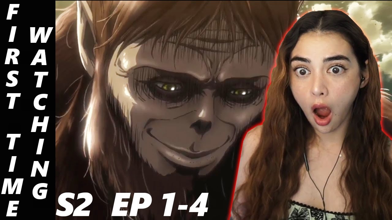 TITANS IN WALLS?! // Attack on Titan Reaction S2 Ep 1-4