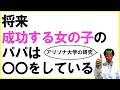 大成する女の子のパパの特徴とパパの育児参加を科学的に解説【アリゾナ大学の研究など】