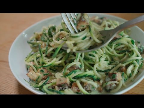 Heute gibt es leckere Vollkorn-Spaghetti mit einer rein pflanzlichen, laktosefreien Carbonara-Soße m. 