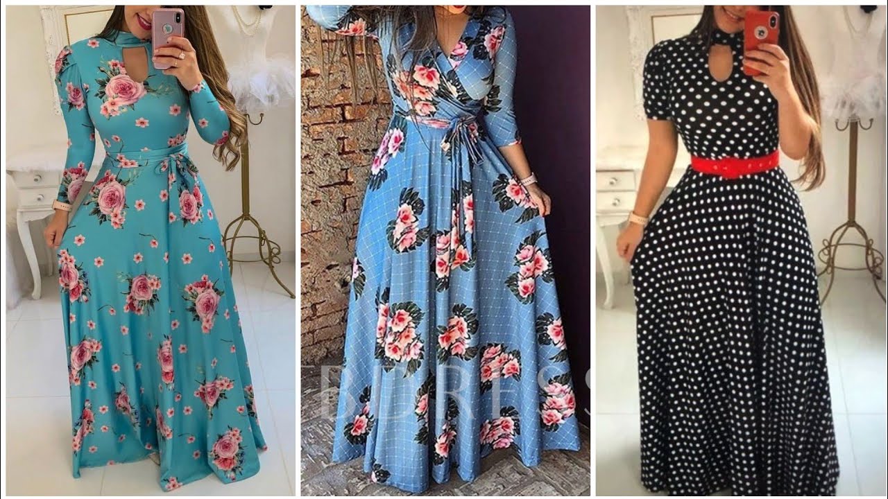 Long maxi dresses design 2021 //Maxi dresses style ideas 