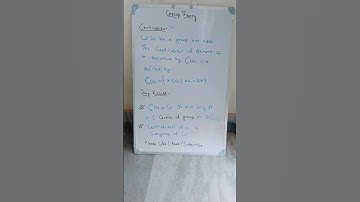 What is Centraliser?? #Group Theory#CUET#IIT- JAM#CMI#NBHM