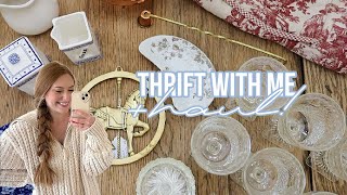 HUGE COTTAGE STYLE THRIFT WITH ME AT GOODWILL 2024! | HOME DECOR THRIFT HAUL + how I style my finds!