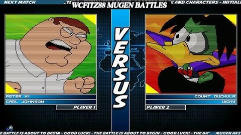 WCFITZ88 MUGEN Battles | Peter & CJ vs Count Duckula & Vicky