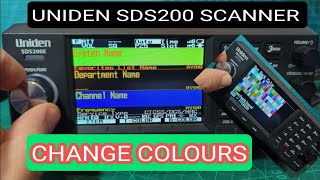 UNIDEN SDS200 SCANNER, CHANGE COLOUR THEMES