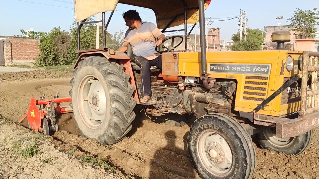 HMT 3522  Performance On 7ft Rotavator