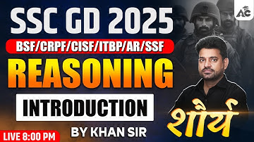 SSC GD 2026 Reasoning | SSC GD Reasoning Tricks 2026 | Reasoning By Khan Sir