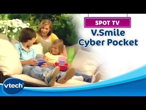 vsmile cyber pocket grise et bleue + 2 jeux