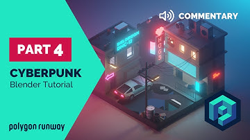 Cyberpunk PART4 - Shading and Lighting in Blender 2.8 Lowpoly Tutorial