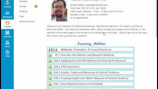 Orientation to Behavioral Statistics in Canvas