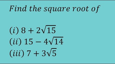 Finding the real square roots of surds