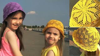 👒 Панамка для девочки. Вязание крючком 🌺👒 A panama hat for a girl. Crocheting