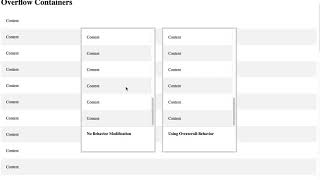 Using CSS Overscroll-Behavior To Prevent Scrolling Of Parent Containers From Overflow Containers