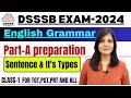 Dsssb 2024 dsssb  english class 1 sentence and its types  dsssb preparation dsssb2024  dsssb