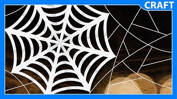 DIY Paper Spider Web | Easy Halloween Decorations