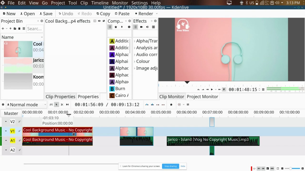 Kdenlive lesson 2 How to cut, remove and extract clip on Kdenlive