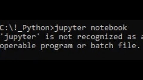Jupyter notebook does not open via "Jupyter Notebook" on the command prompt in Windows 10.
