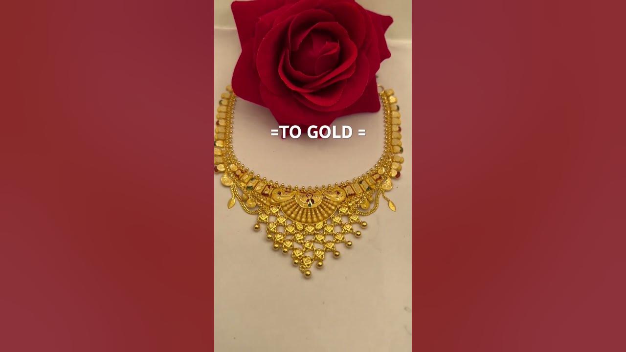 Fancy gold necklace design! Gold necklace design 2023! shorys 