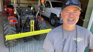 Titan Pine Straw Needle Rake on the Kioti. Does it  Work?